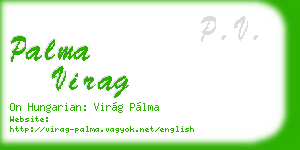 palma virag business card