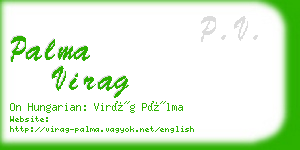 palma virag business card